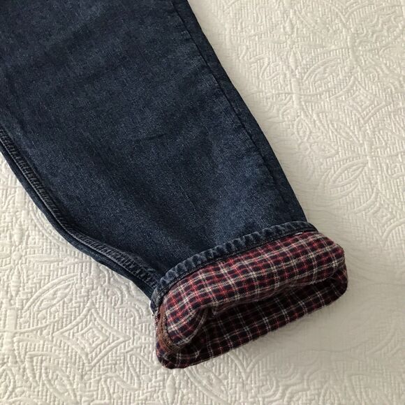 Member's Mark Flannel Lined Blue Jeans Heavy Denim Classic Med Wash Work 40/30 - Picture 2 of 12
